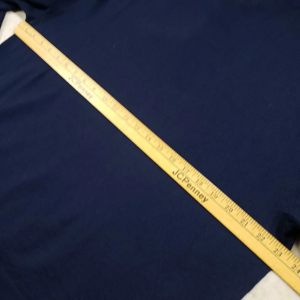 Banana Republic Sweater Polo Men XL Navy Blue Merino Wool Long Sleeve Tight Knit